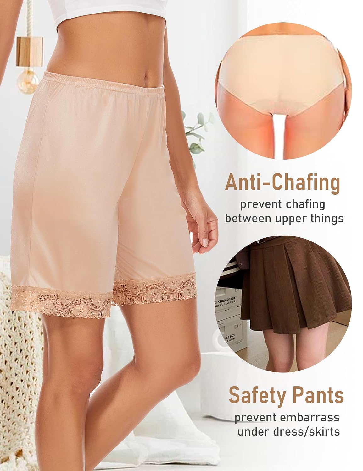 GYS Lace Split Skirt Slip Shorts — image 2