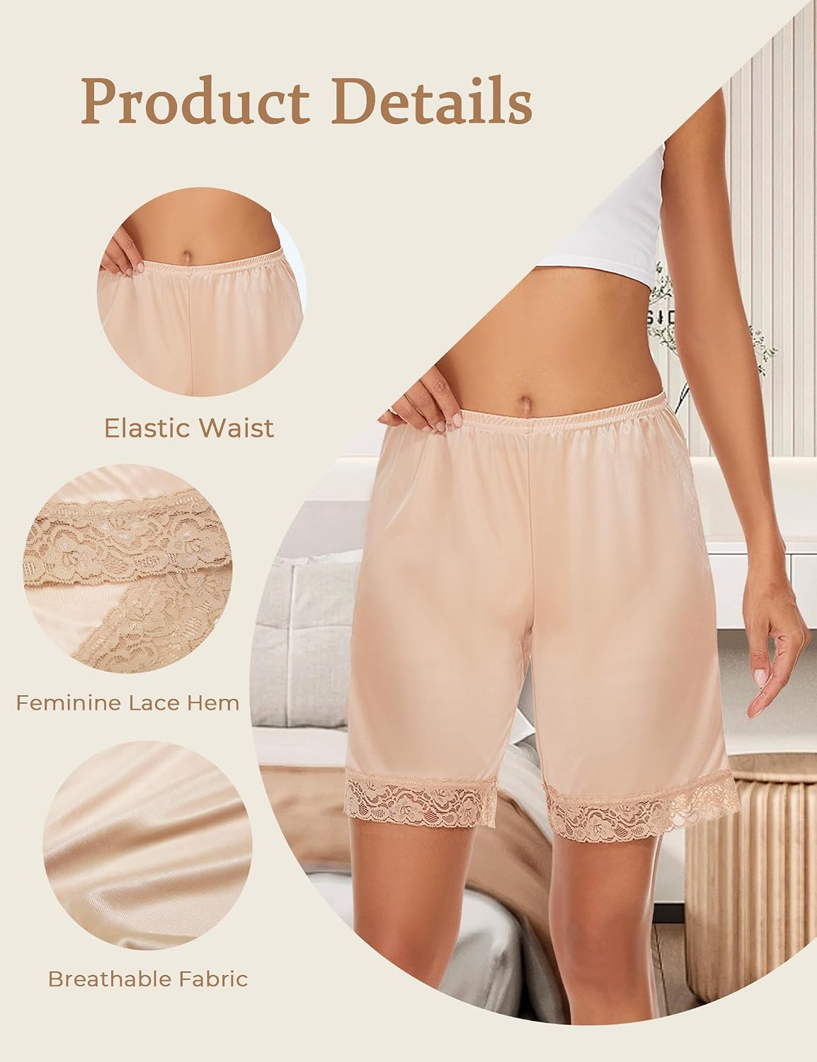 GYS Lace Split Skirt Slip Shorts — image 4