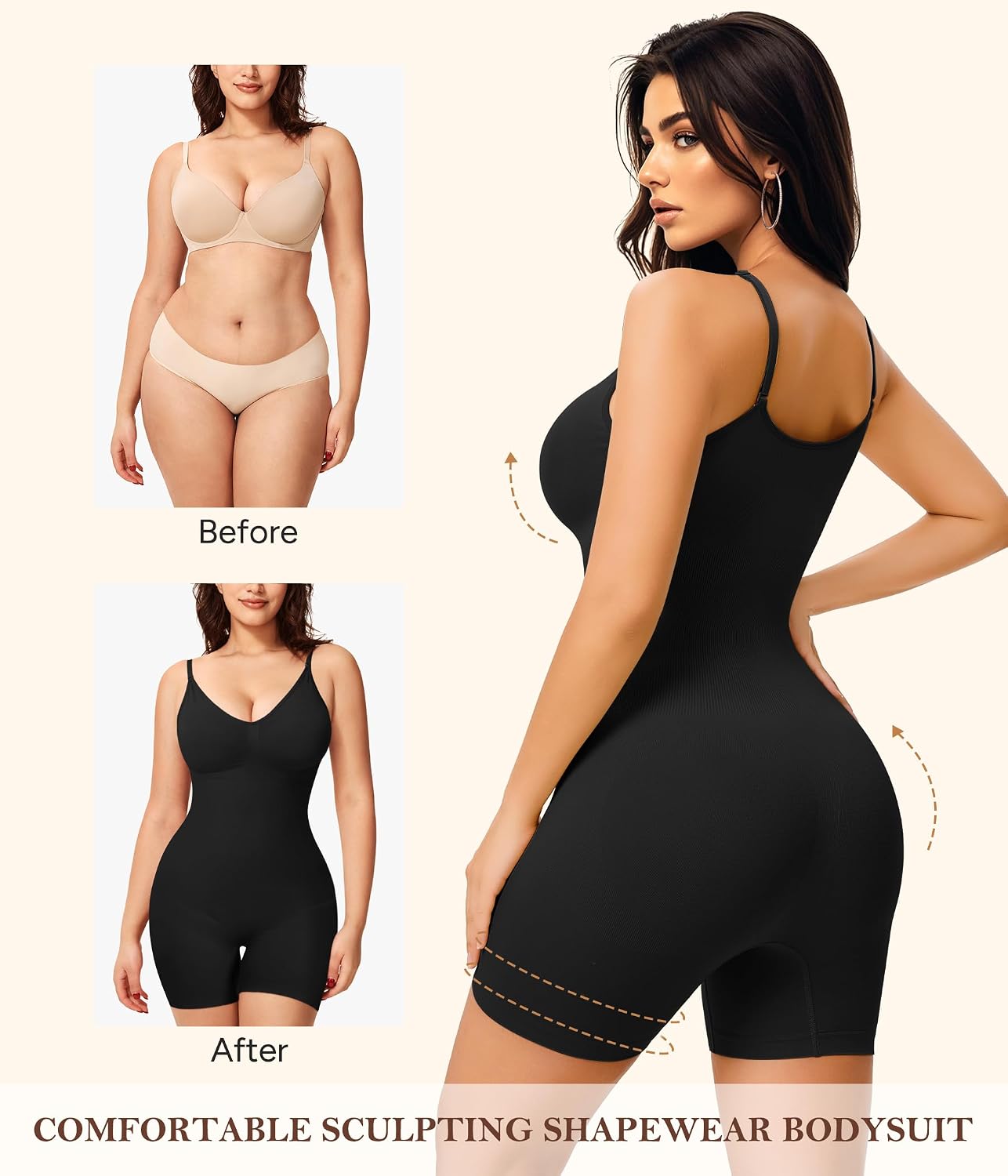 Irisnaya Women's Tummy Control Shapewear Bodysuit — image 4