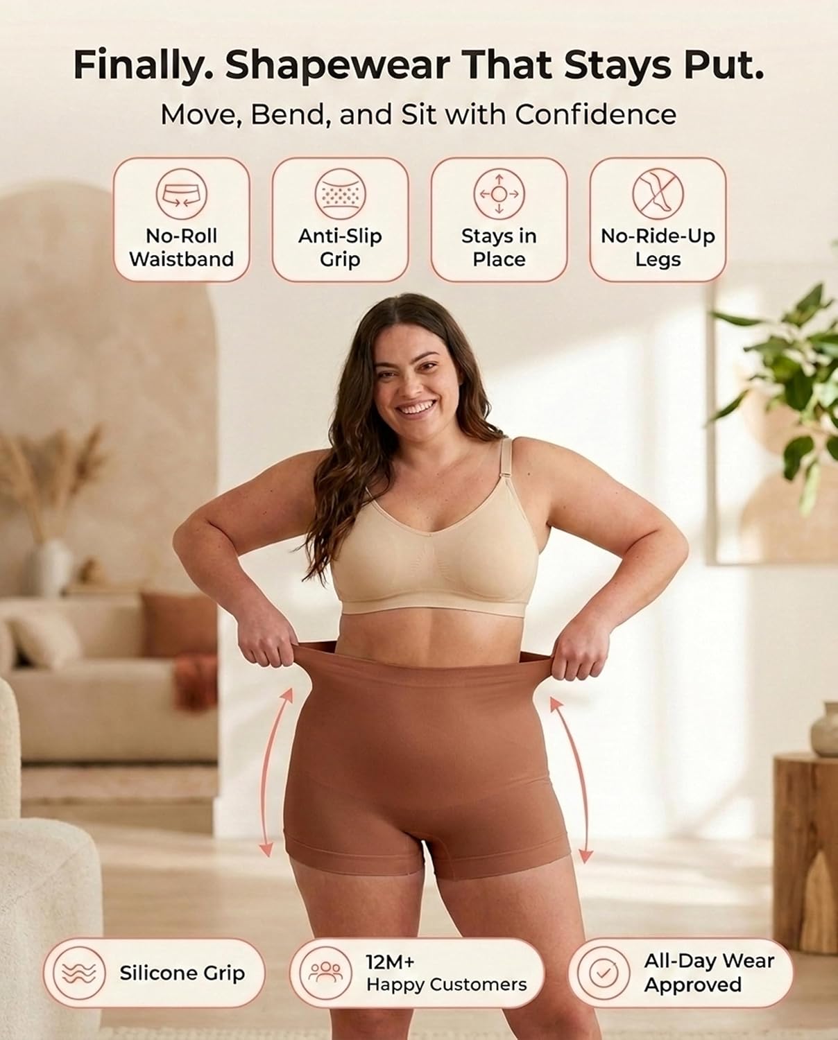 SHAPERMINT High-Waisted Firm Boyshorts Shapewear — image 3