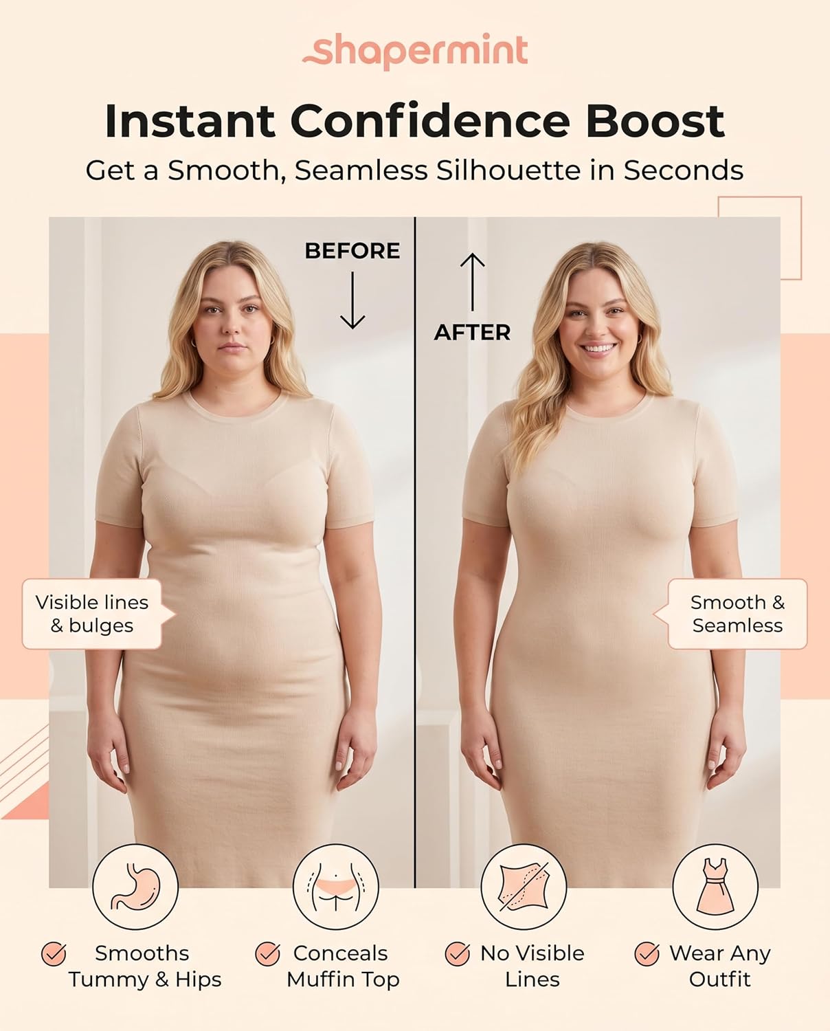 SHAPERMINT High-Waisted Firm Boyshorts Shapewear — image 5