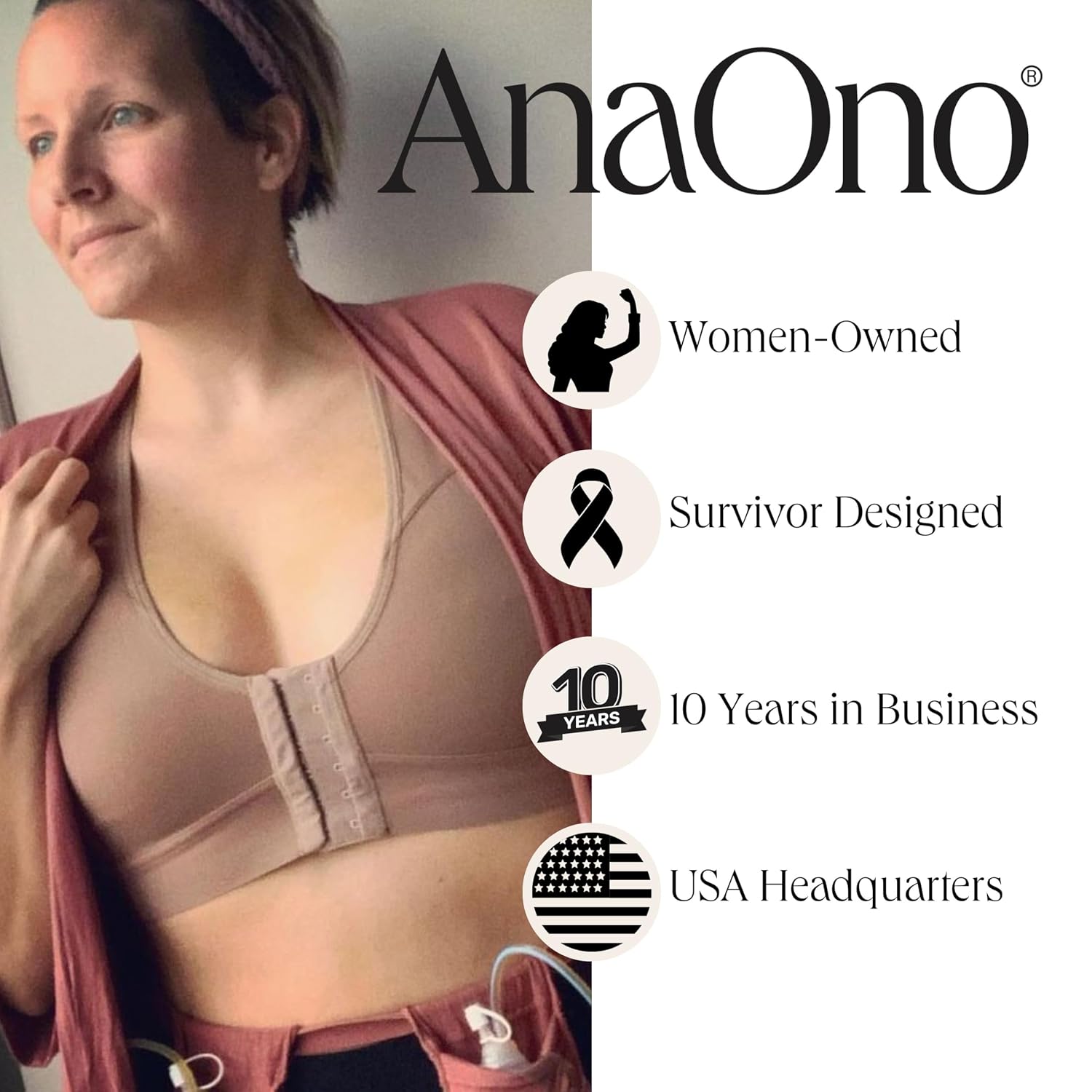 AnaOno Pocketed Front Closure Post-Surgery Bra — image 7