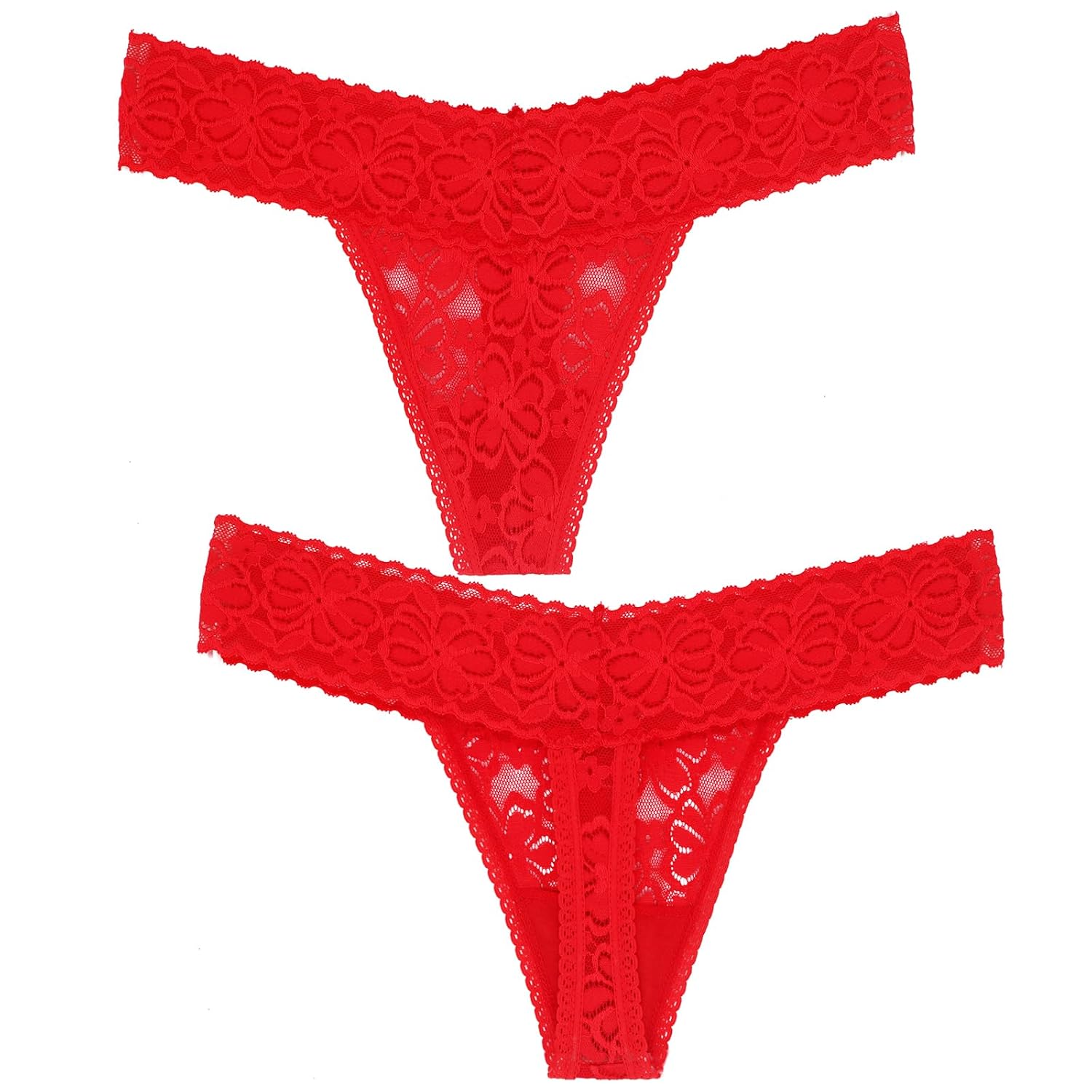 Yuamose Plus Size Lace T-Back Thongs 10-Pack — image 4