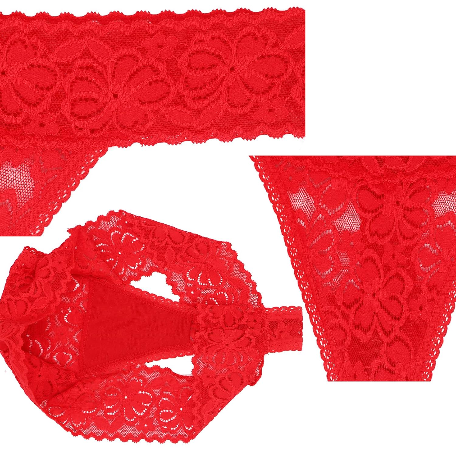 Yuamose Plus Size Lace T-Back Thongs 10-Pack — image 5