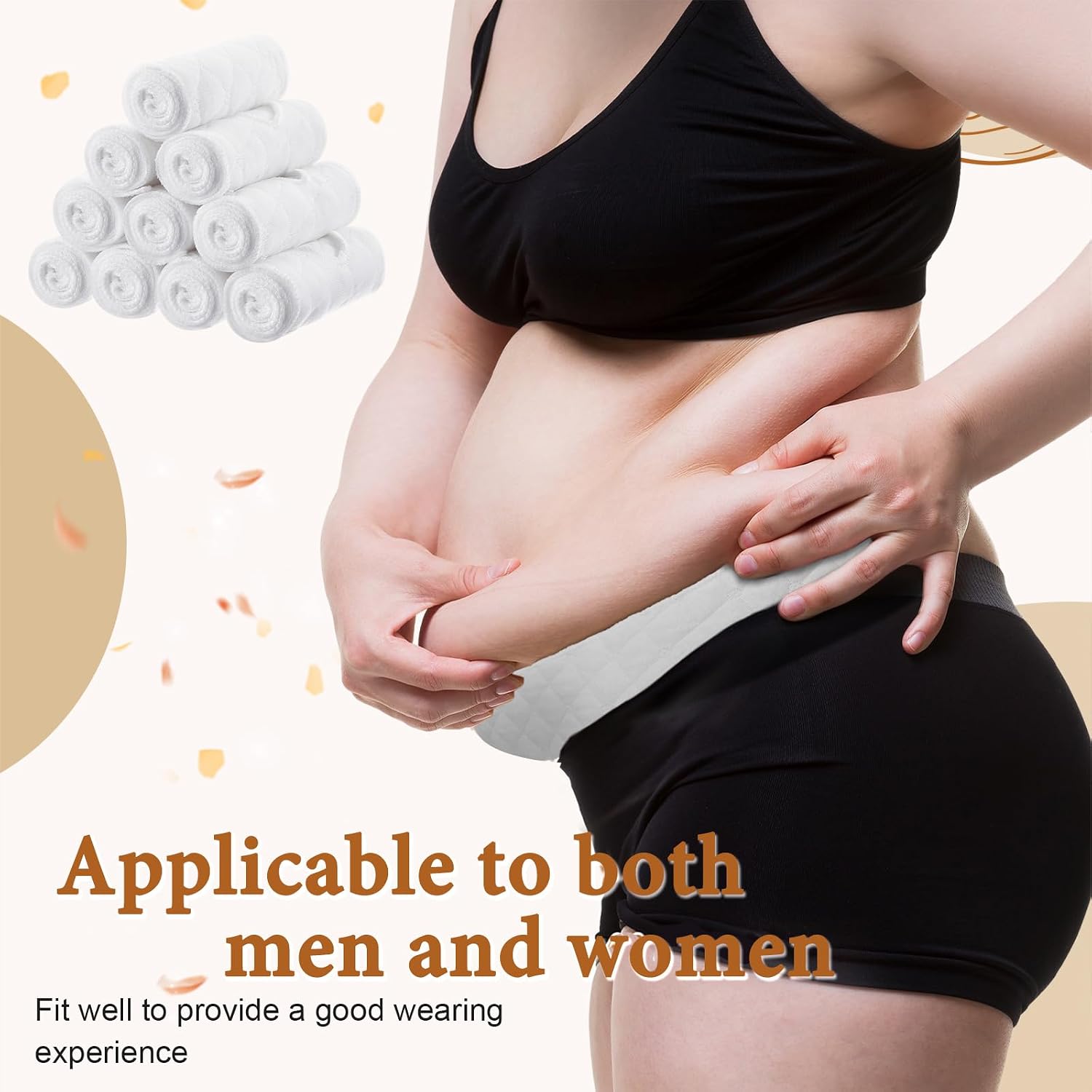 Wesnoy Cotton Tummy Liners for Sweat Rash — image 4