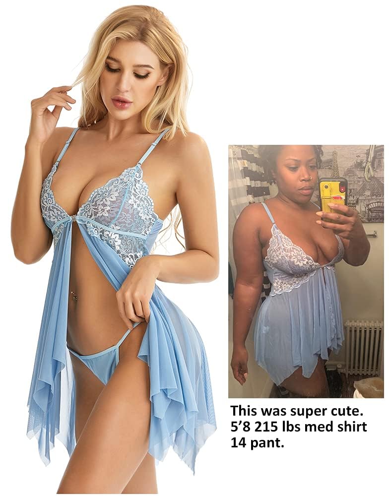 ADOREJOY Front Closure Mesh Lace Babydoll Chemise — image 8
