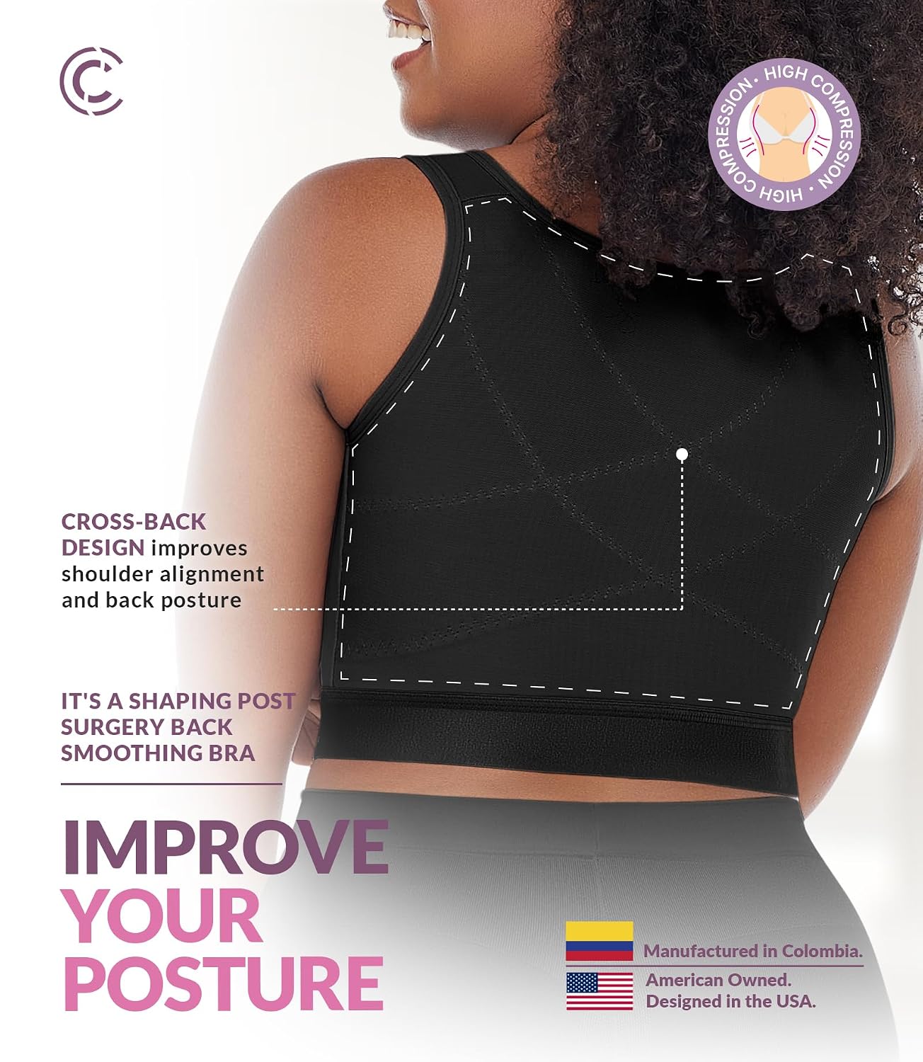 CURVEEZ Front Closure Wireless Compression Bra — image 2