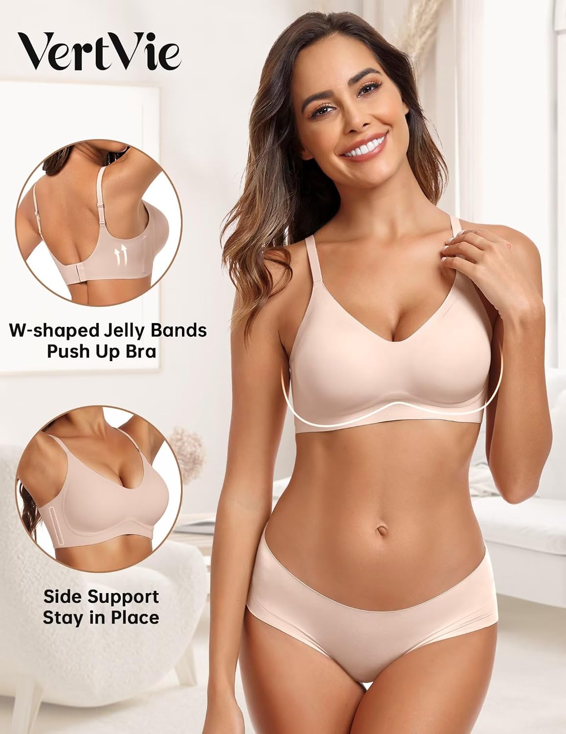 Vertvie Seamless Wireless Jelly Bra Bralette — image 2