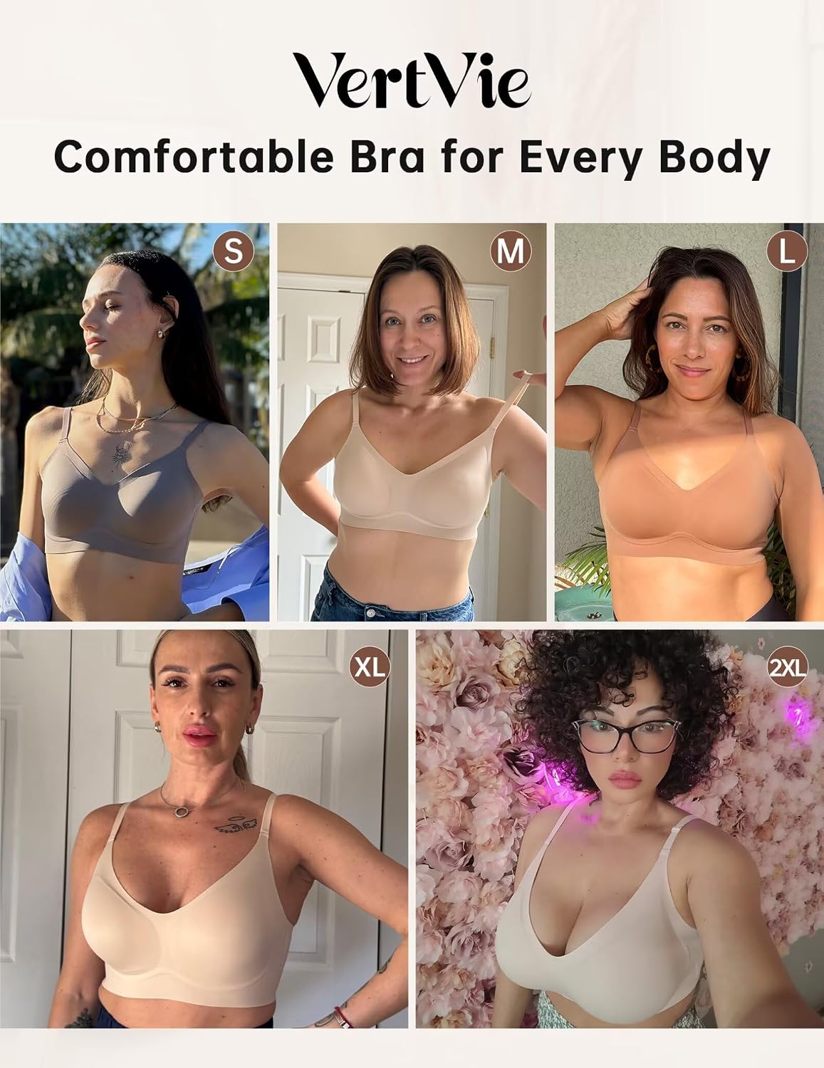 Vertvie Seamless Wireless Jelly Bra Bralette — image 5