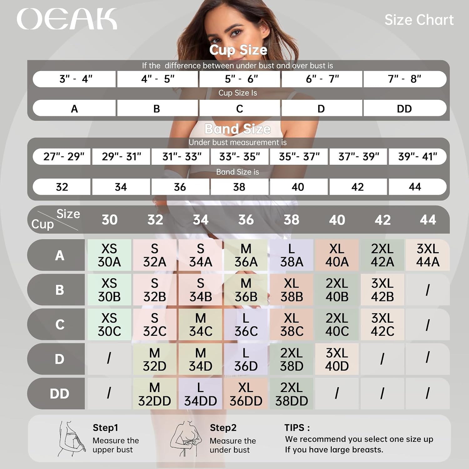 OEAK Women's Wireless Seamless Jelly Bra — image 5