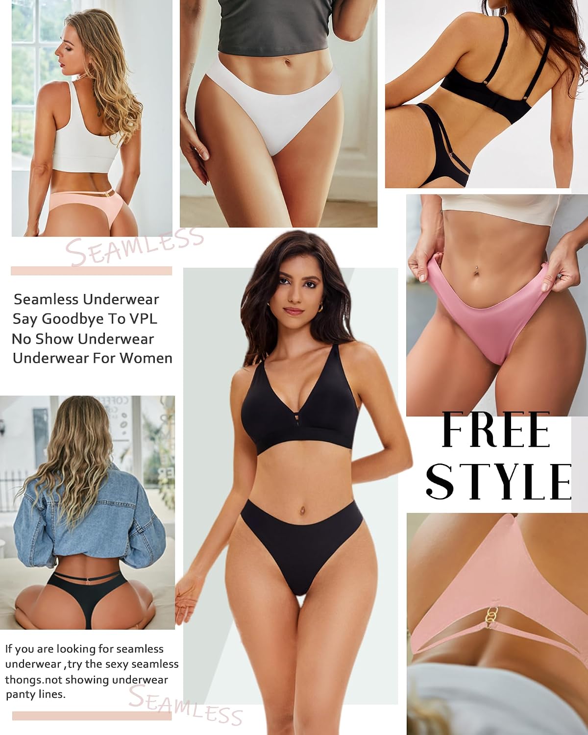READY TO LOVE Seamless Thongs 6 Pack — image 5