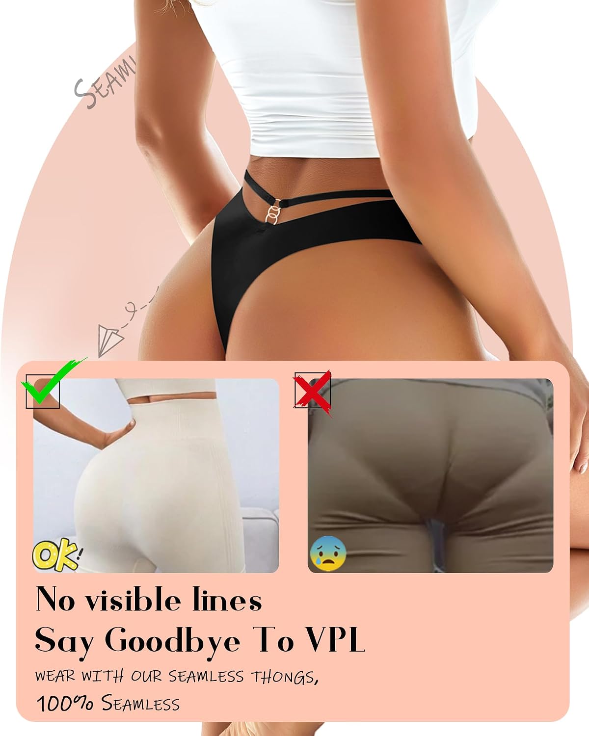 READY TO LOVE Seamless Thongs 6 Pack — image 6