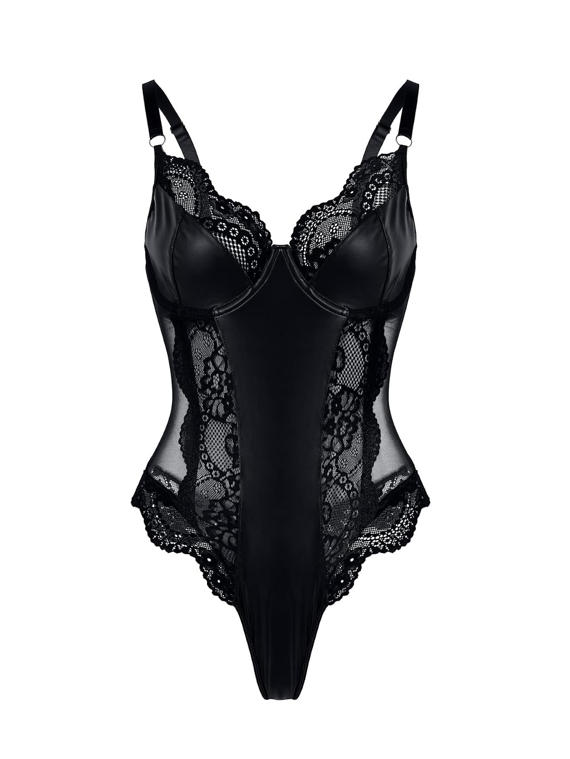 Lilosy Women's Leather Corset Bodysuit — image 3