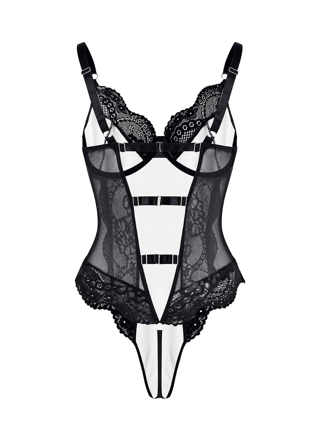 Lilosy Women's Leather Corset Bodysuit — image 4