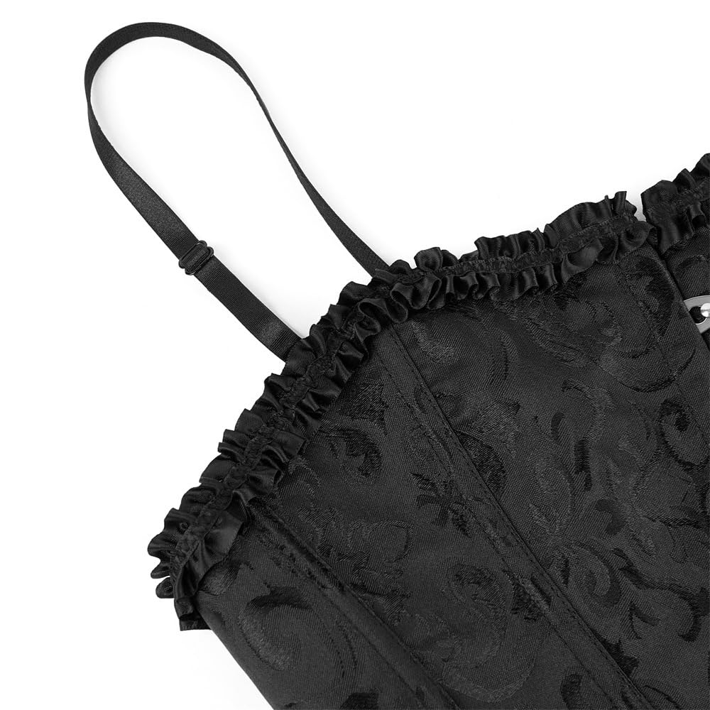INOGIH Lace Spaghetti Strap Bustier Corset Crop Top — image 5