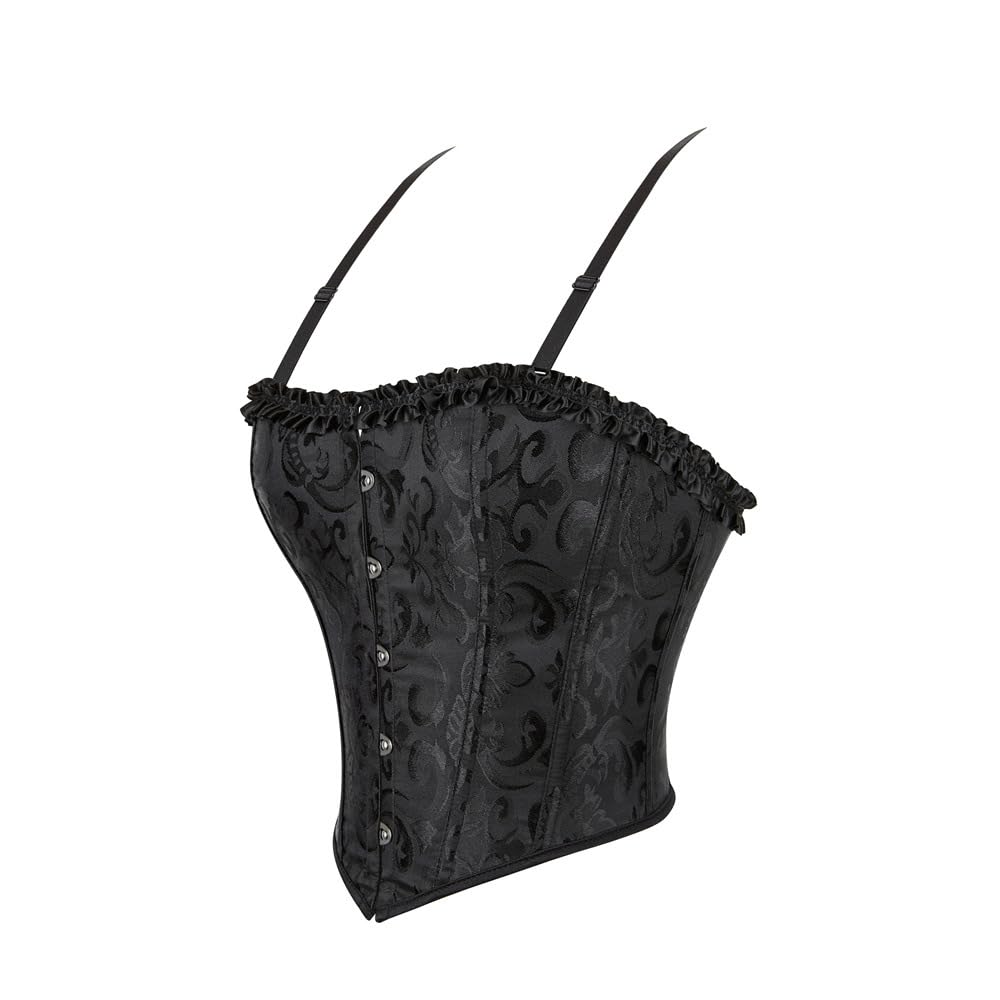 INOGIH Lace Spaghetti Strap Bustier Corset Crop Top — image 9