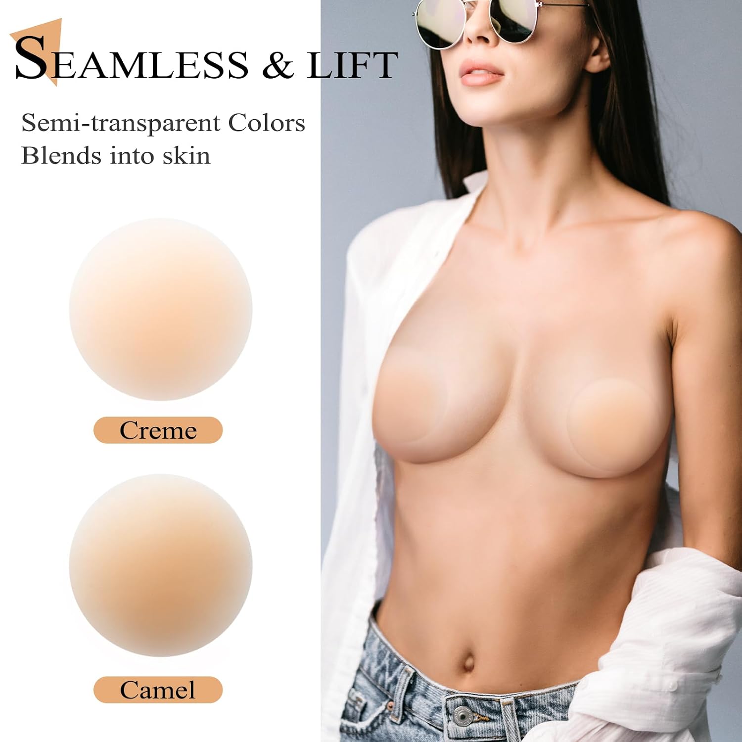 Trifabricy Reusable Sticky Nipple Covers with Lift — image 6
