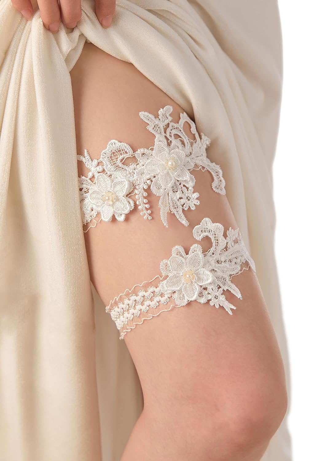 Aprildress 2-Piece Bridal Lace Garter Set — image 2
