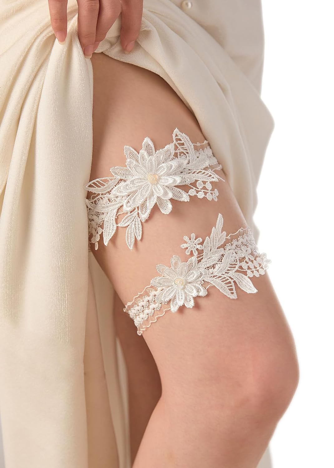 Aprildress 2-Piece Bridal Lace Garter Set — image 2
