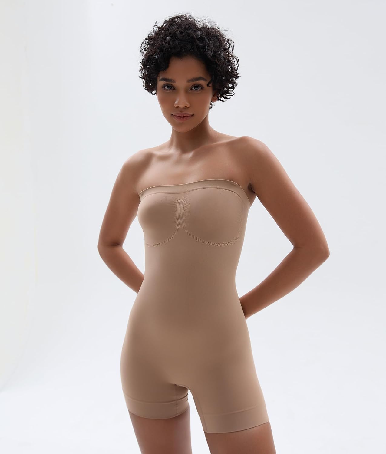 SHAPERX Strapless Seamless Tummy Control Shortie Bodysuit — image 7