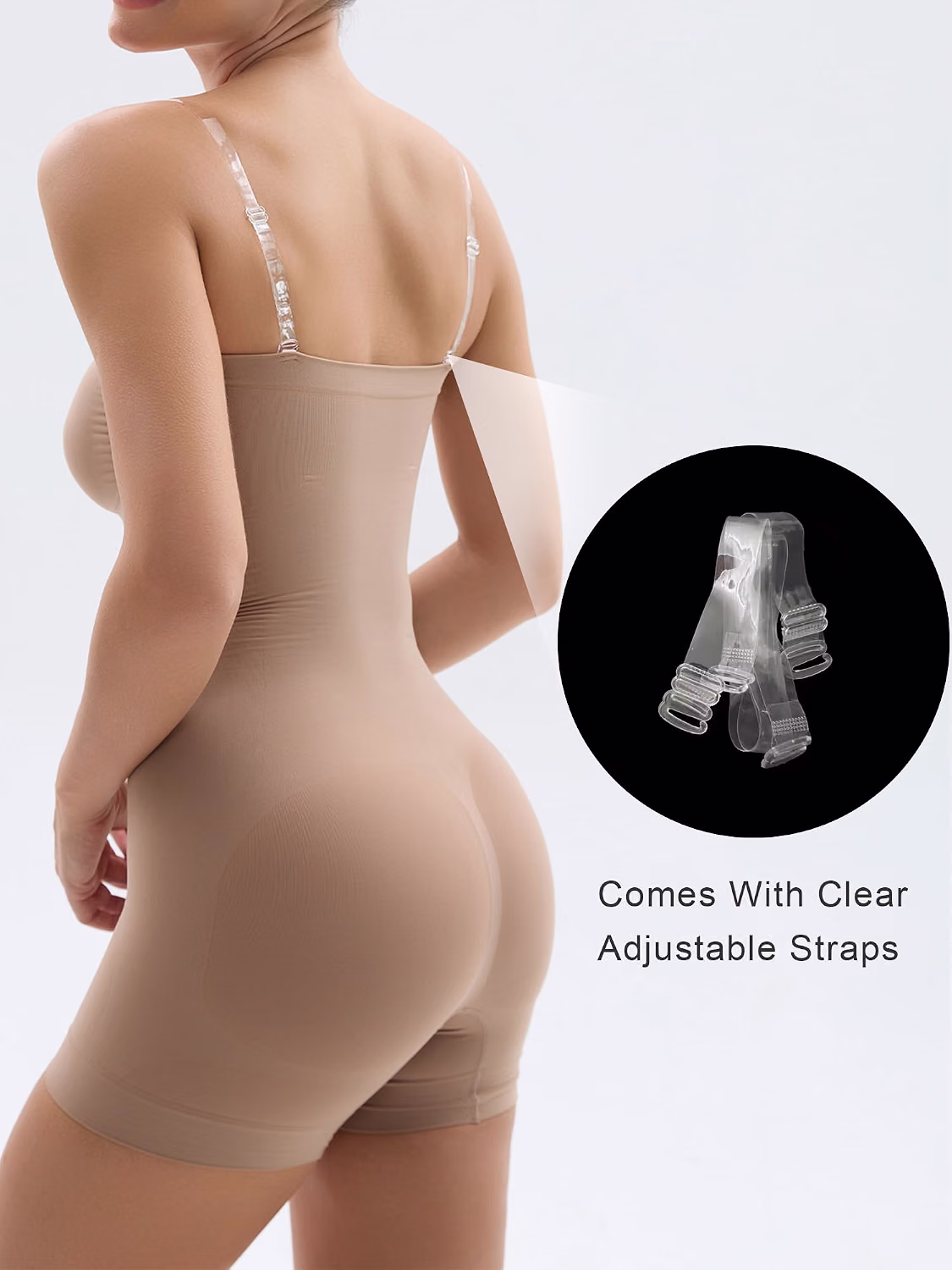 SHAPERX Tummy Control Strapless Shortie Bodysuit — image 4