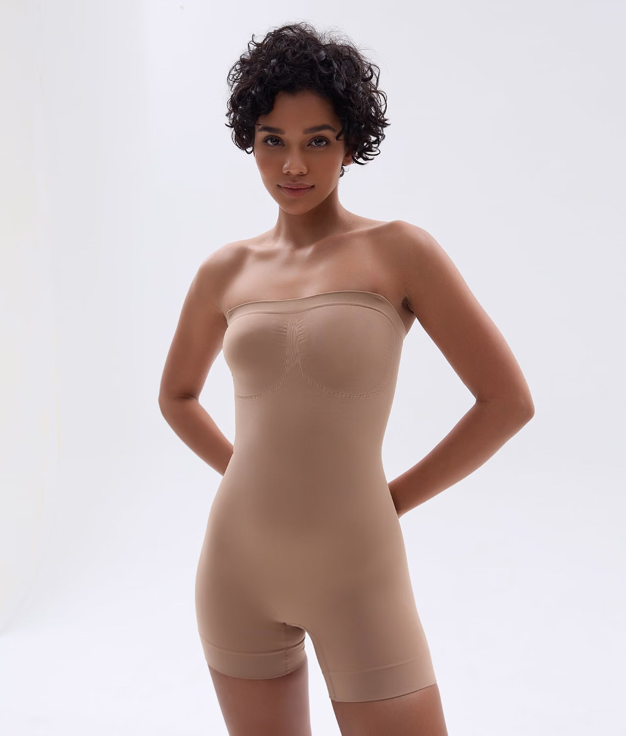 SHAPERX Tummy Control Strapless Shortie Bodysuit — image 7
