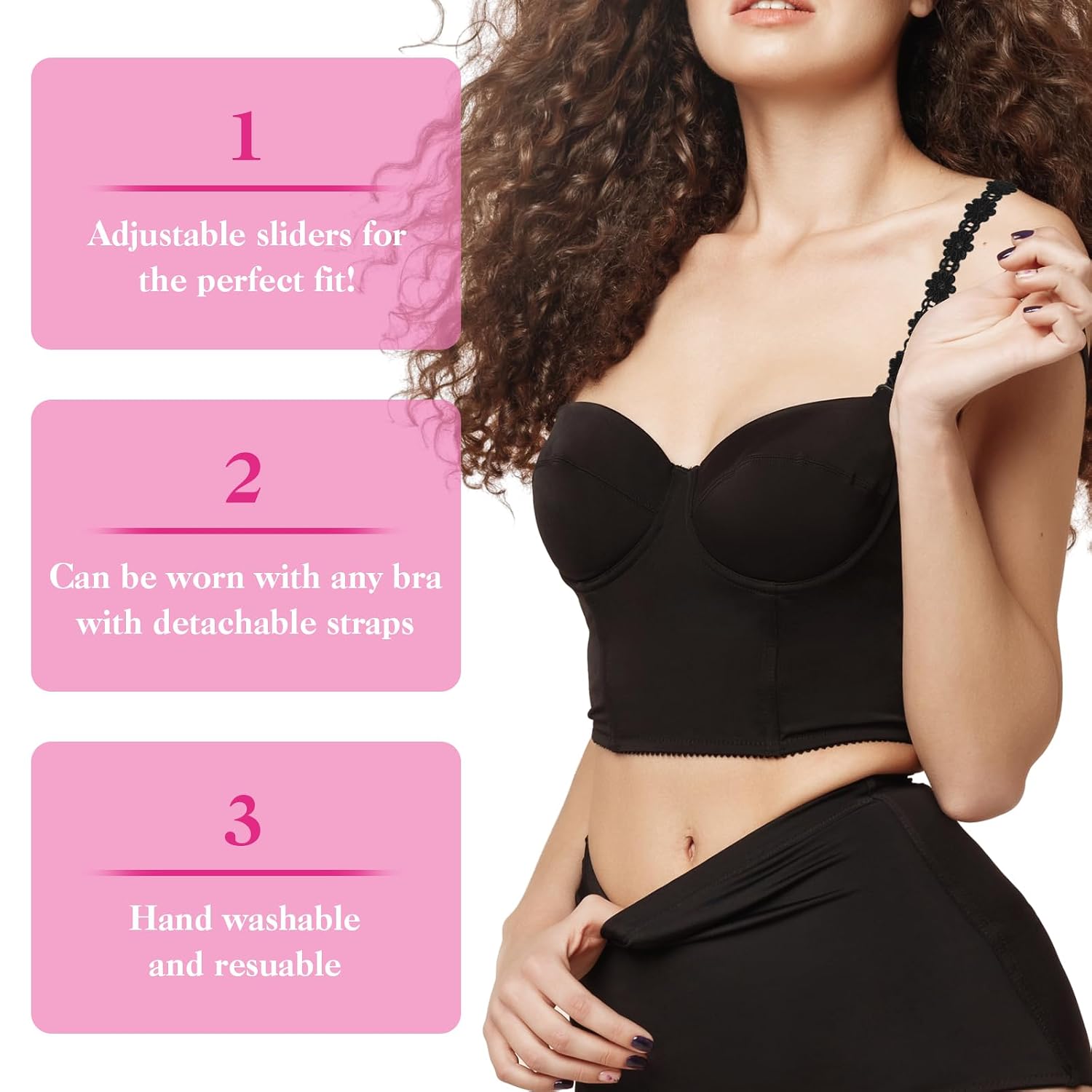 Abeillo Women's Non-Slip Elastic Bra Straps — image 4