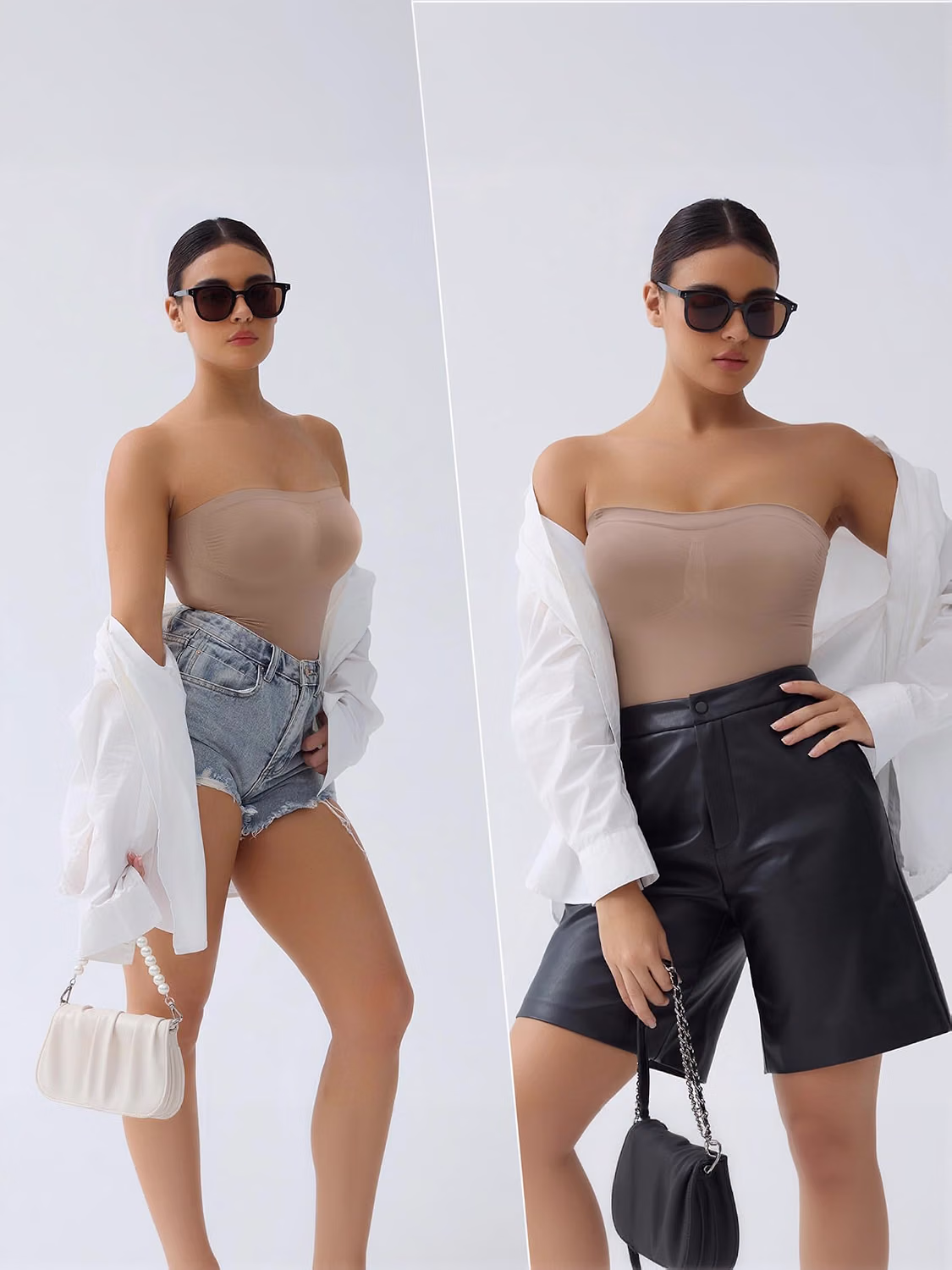 SHAPERX Strapless Seamless Tummy Control Bodysuit — image 3