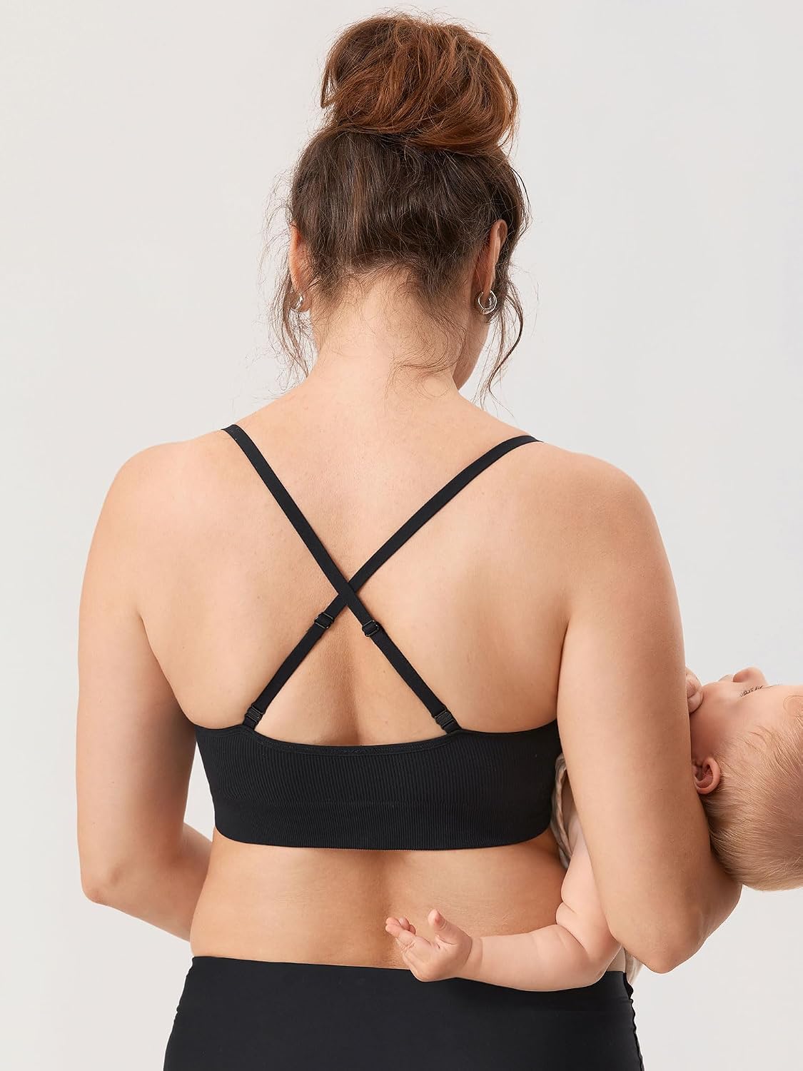 MOMANDA Ribbed Nursing Bra for Breastfeeding — image 3