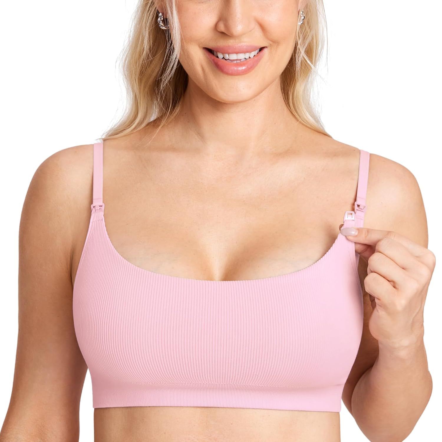 MOMANDA Ribbed Nursing Bra for Breastfeeding — image 6