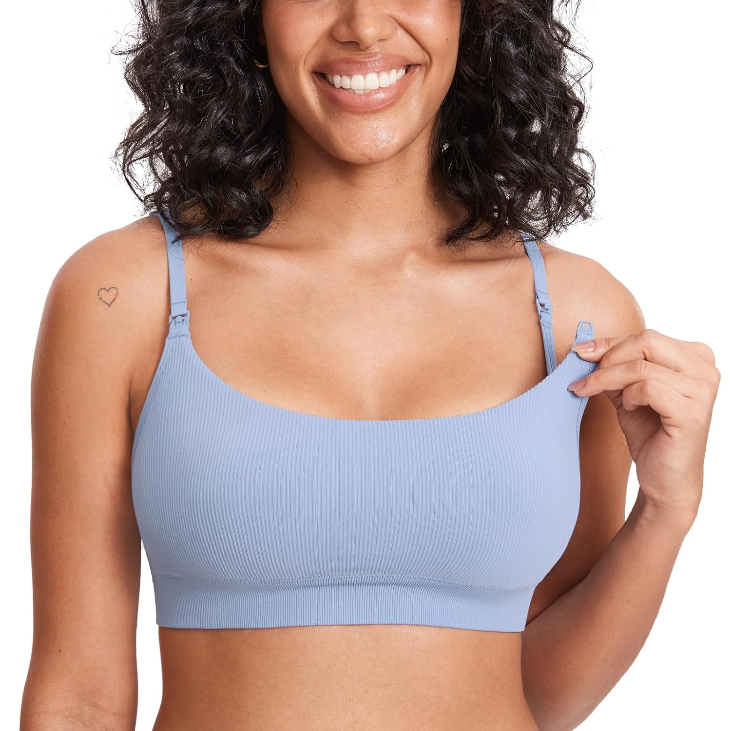 MOMANDA Ribbed Nursing Bra for Breastfeeding — image 7