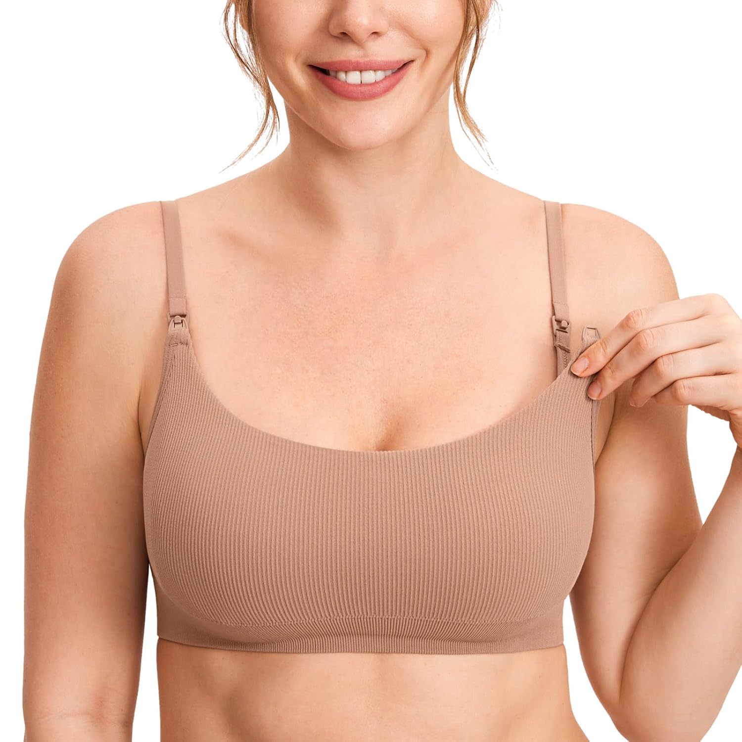 MOMANDA Ribbed Nursing Bra for Breastfeeding — image 8