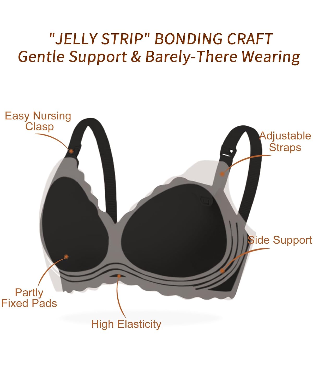 As Fairy Scalloped Wireless Nursing Maternity Bra — image 4