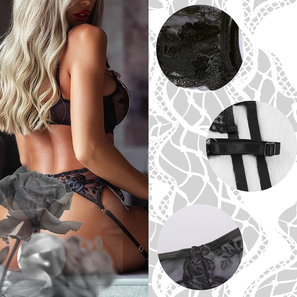 NewBull Lace Garter Belt Thong Set — image 4