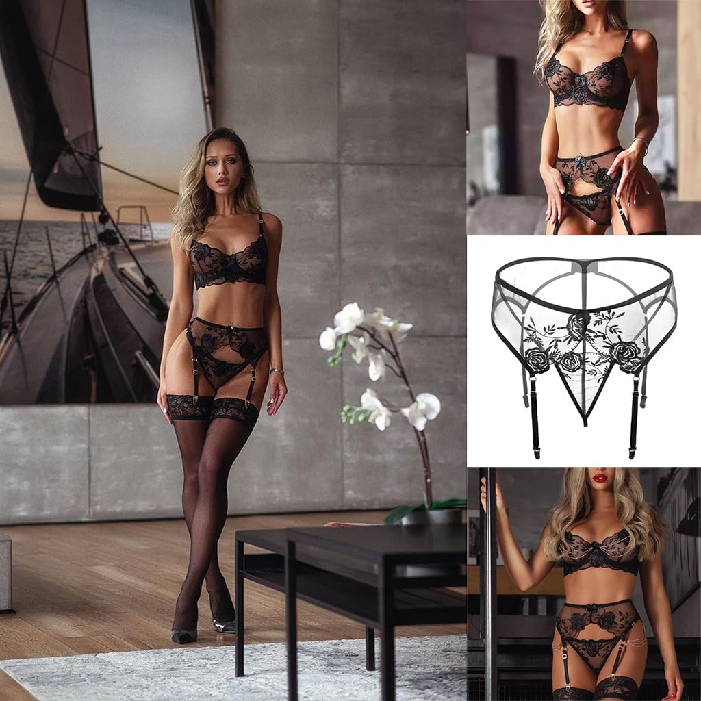 NewBull Lace Garter Belt Thong Set — image 7
