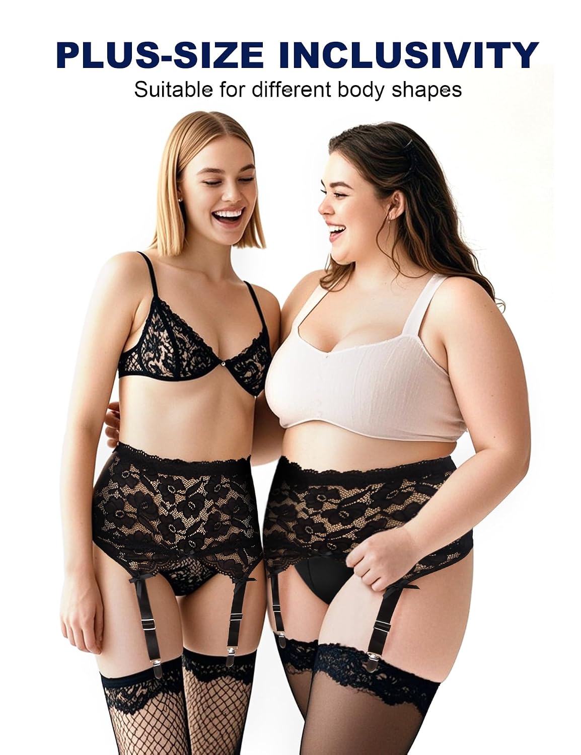 Ohmydear Plus Size Lace Garter Belt for Thigh Highs — image 5