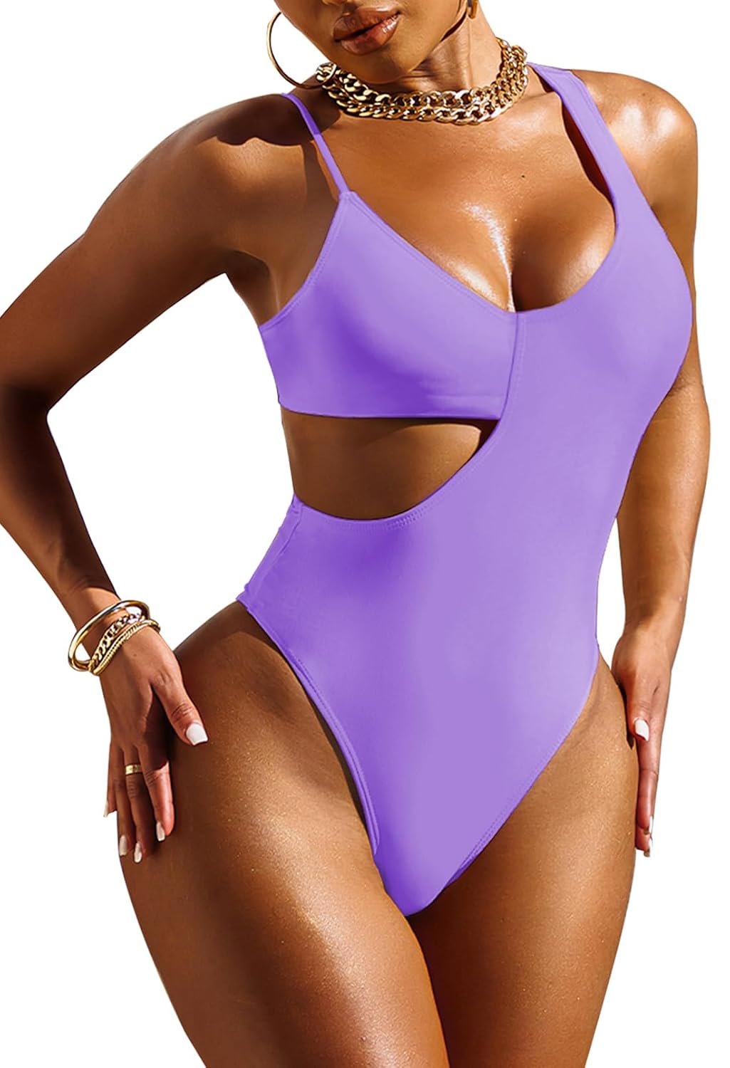 Pink Queen Cutout Waist One Piece Swimsuit — image 10