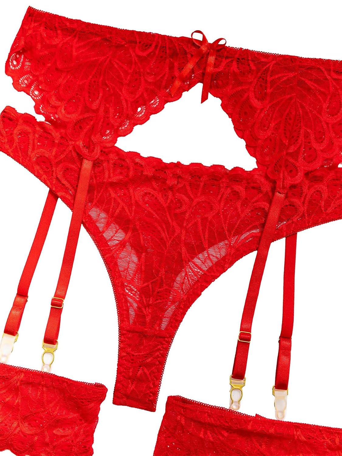 Lilosy 3-Piece Lingerie Set with Garter — image 5