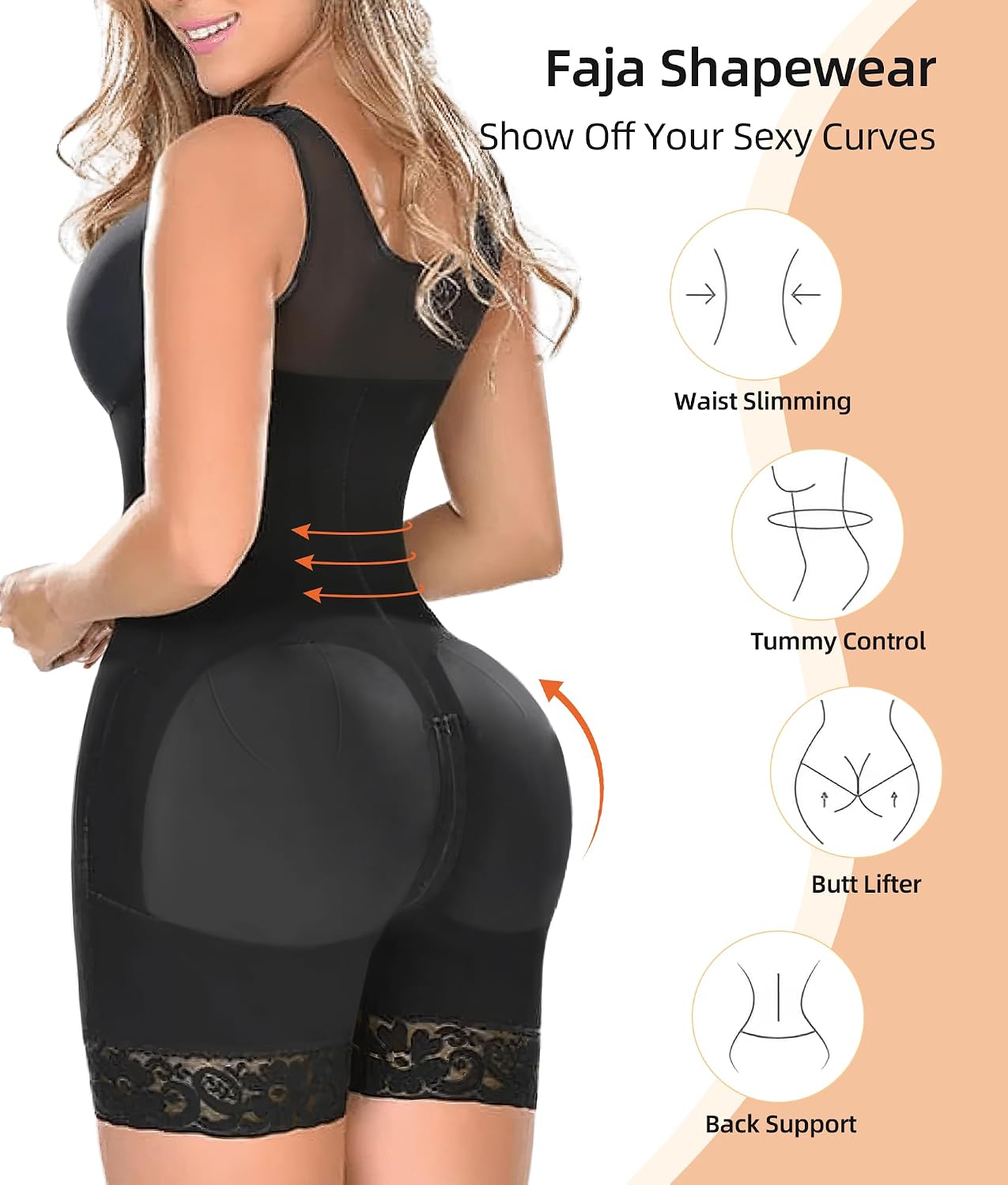 YIANNA Full Body Shapewear with Butt Lifter — image 3