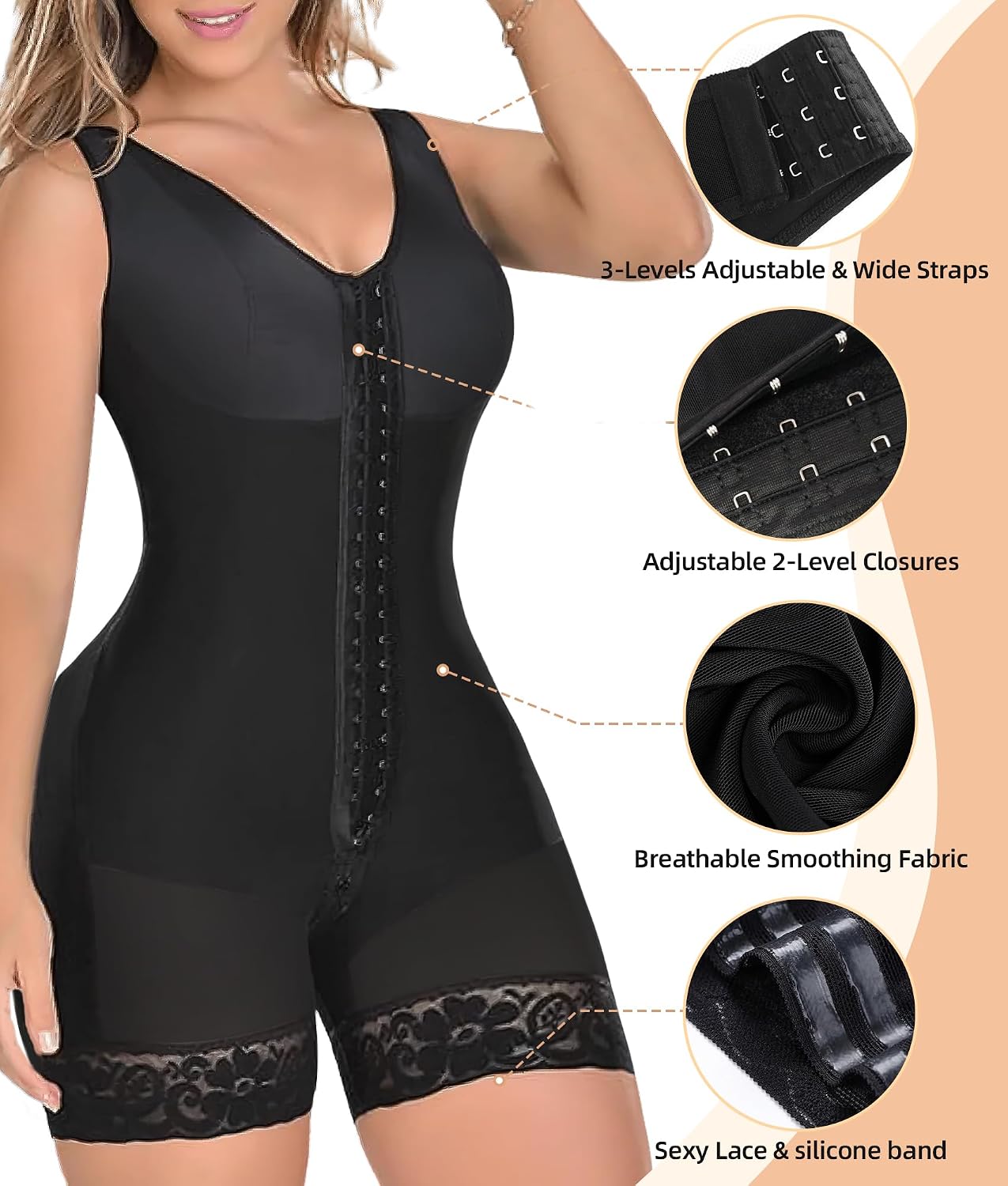 YIANNA Full Body Shapewear with Butt Lifter — image 5