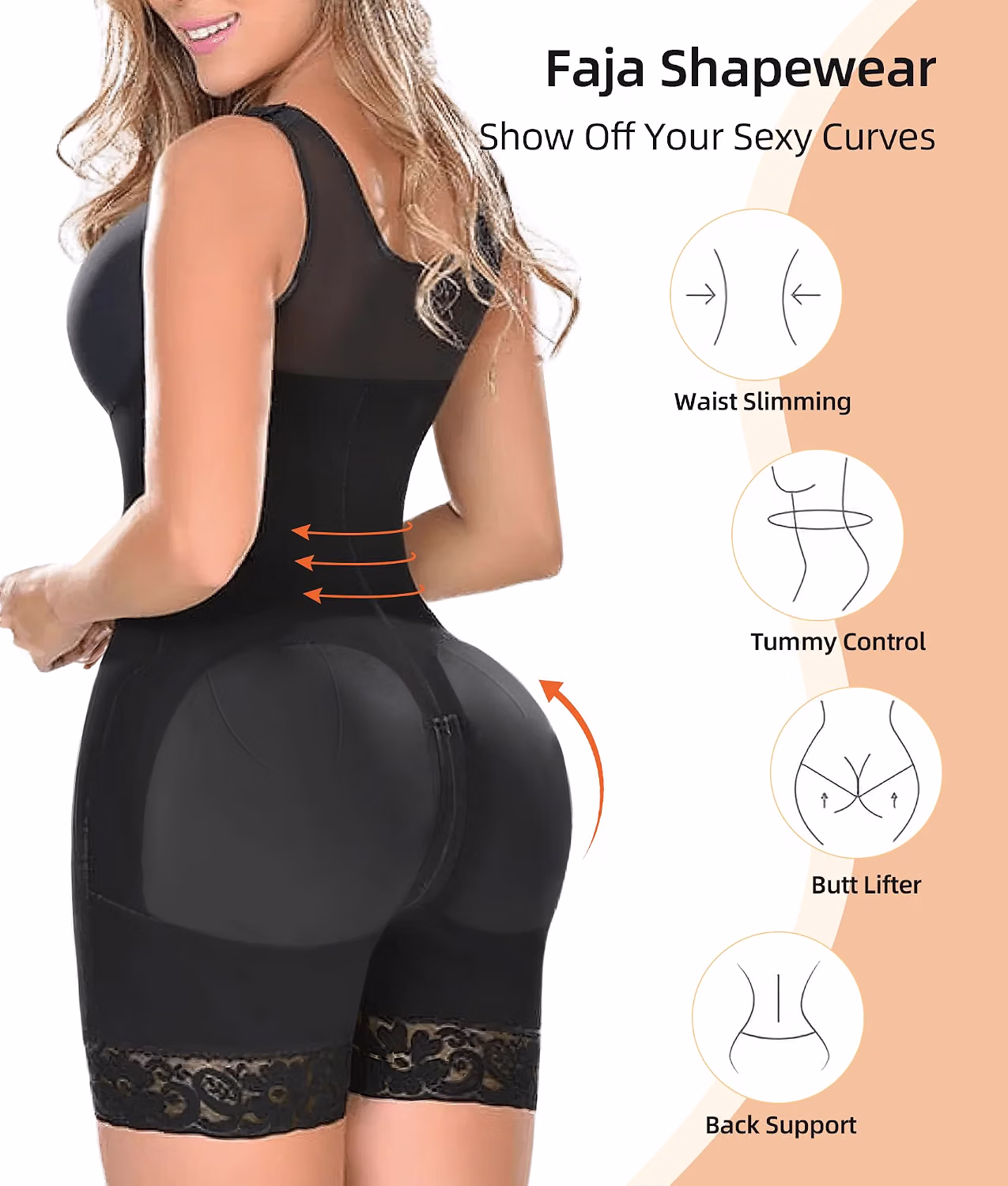 YIANNA Fajas Colombianas Full Body Shaper Butt Lifter — image 3