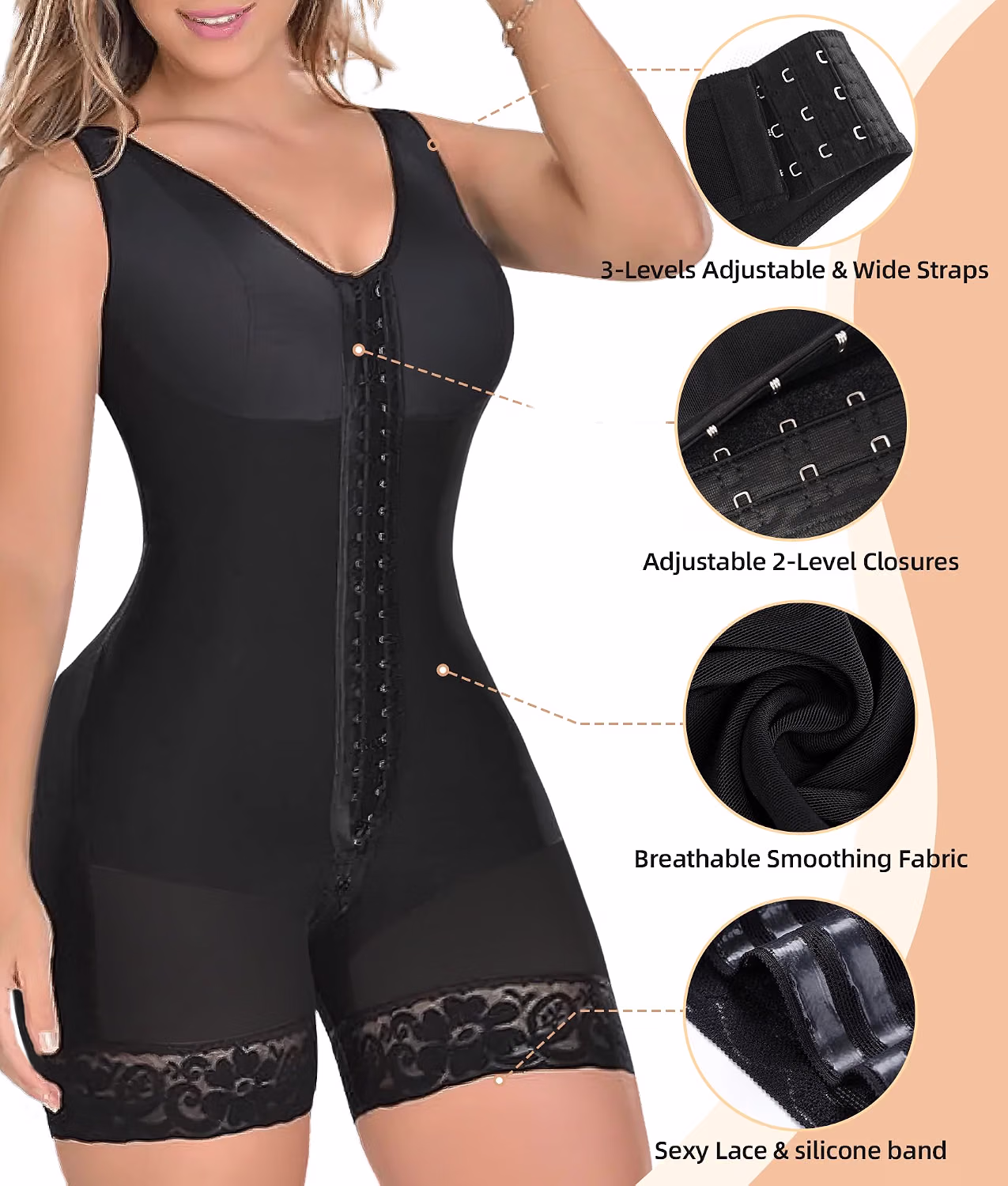 YIANNA Fajas Colombianas Full Body Shaper Butt Lifter — image 5