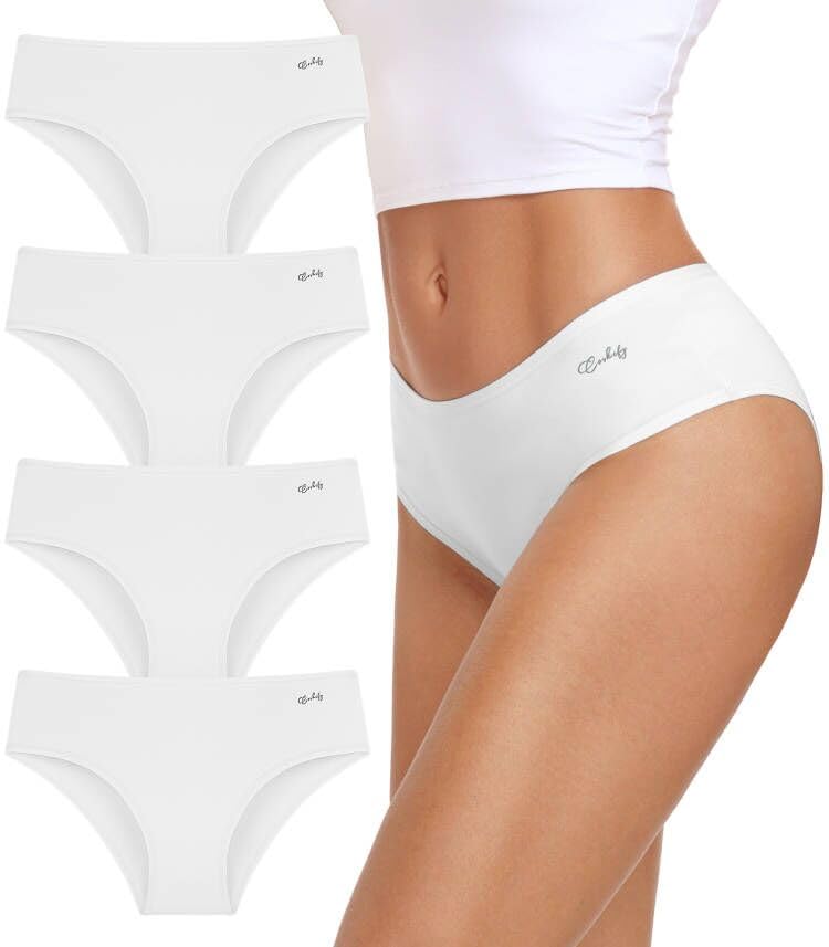 Coskefy Women's Cotton Hipster Panties 4-Pack — image 5