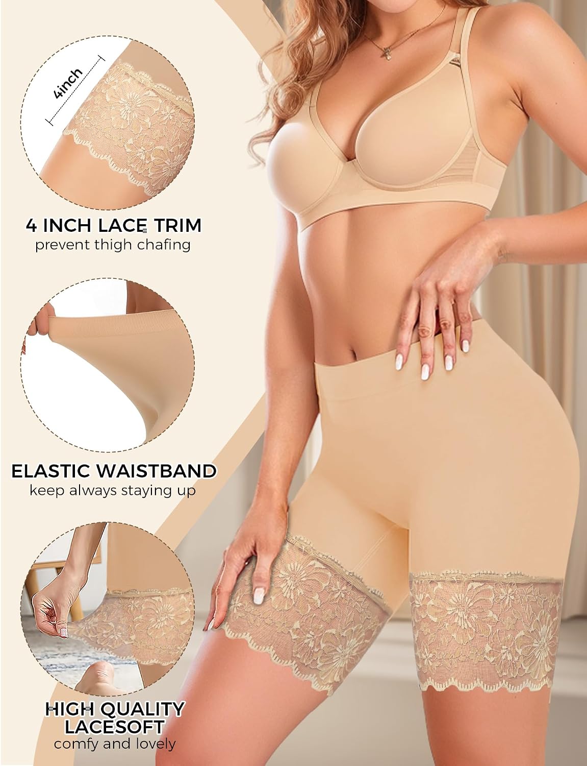 ZENUTA Lace Slip Shorts for Women — image 2