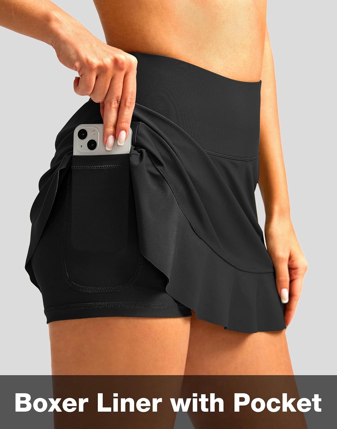 Soothfeel High Waisted Swim Skirt with Pocket — image 4
