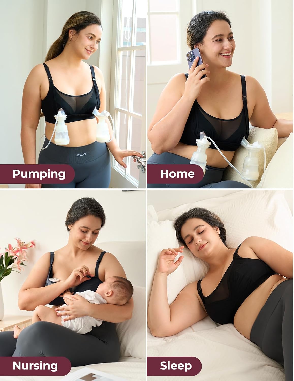 Momcozy Mesh Hands Free Pumping Bra — image 8