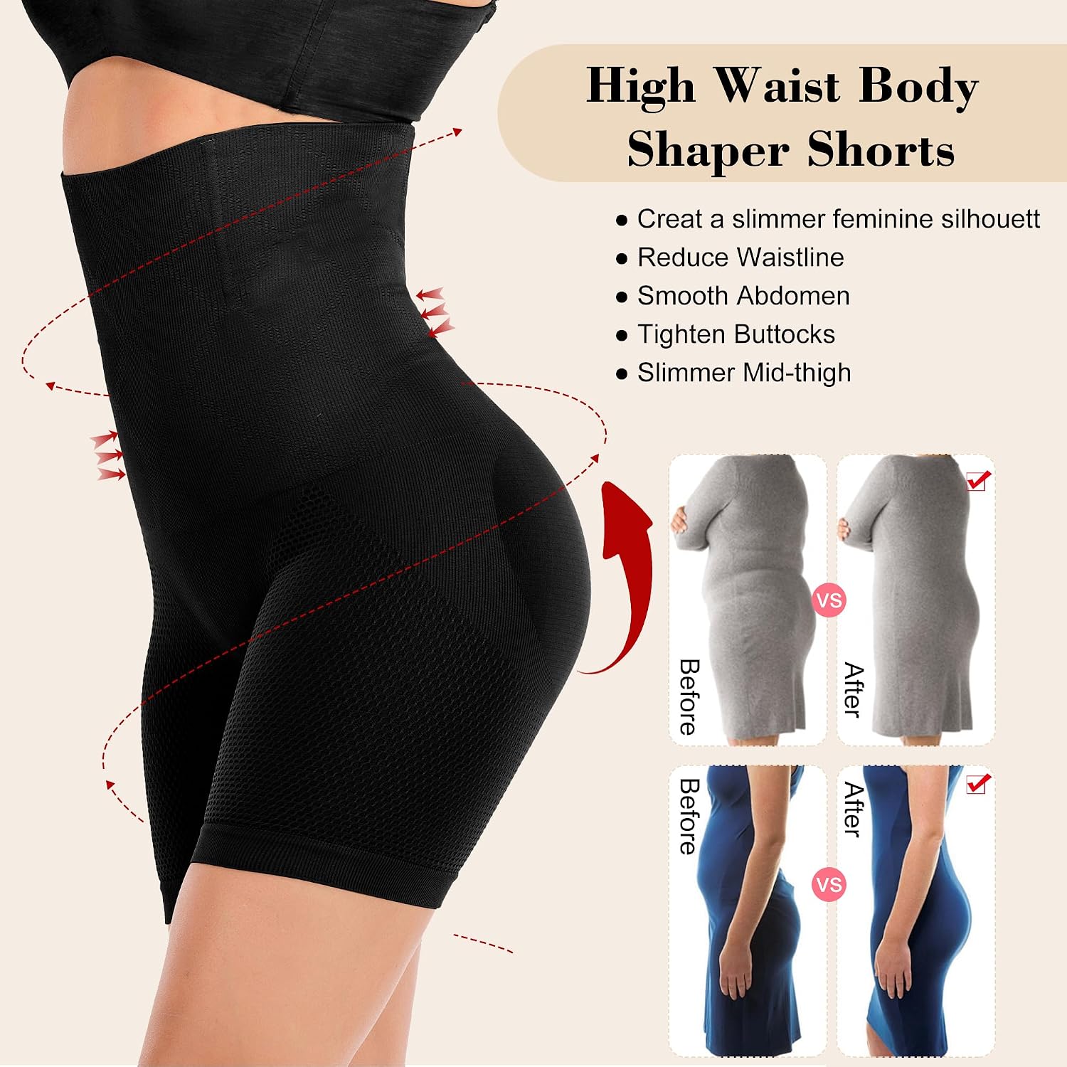 Lelinta High Waist Tummy Control Shapewear Shorts — image 2