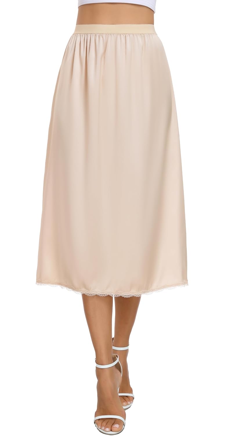 Vlazom Satin Half Slip for Women