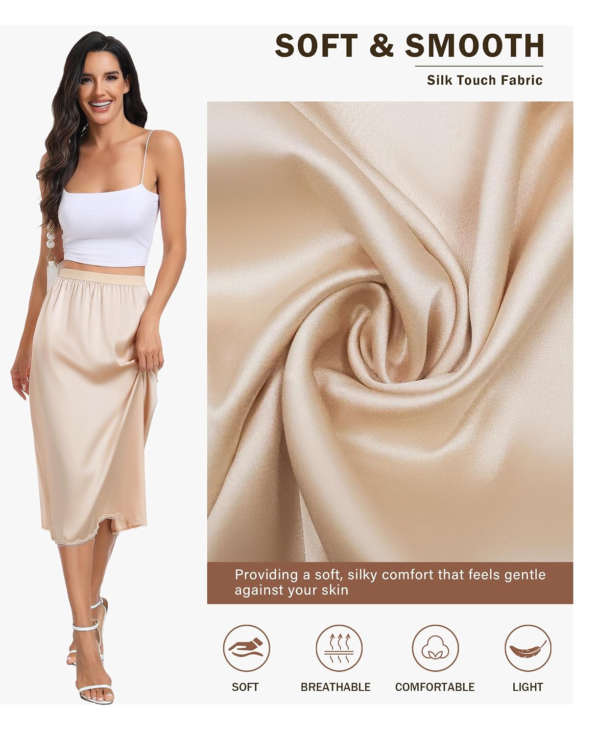 Vlazom Satin Half Slip for Women — image 4