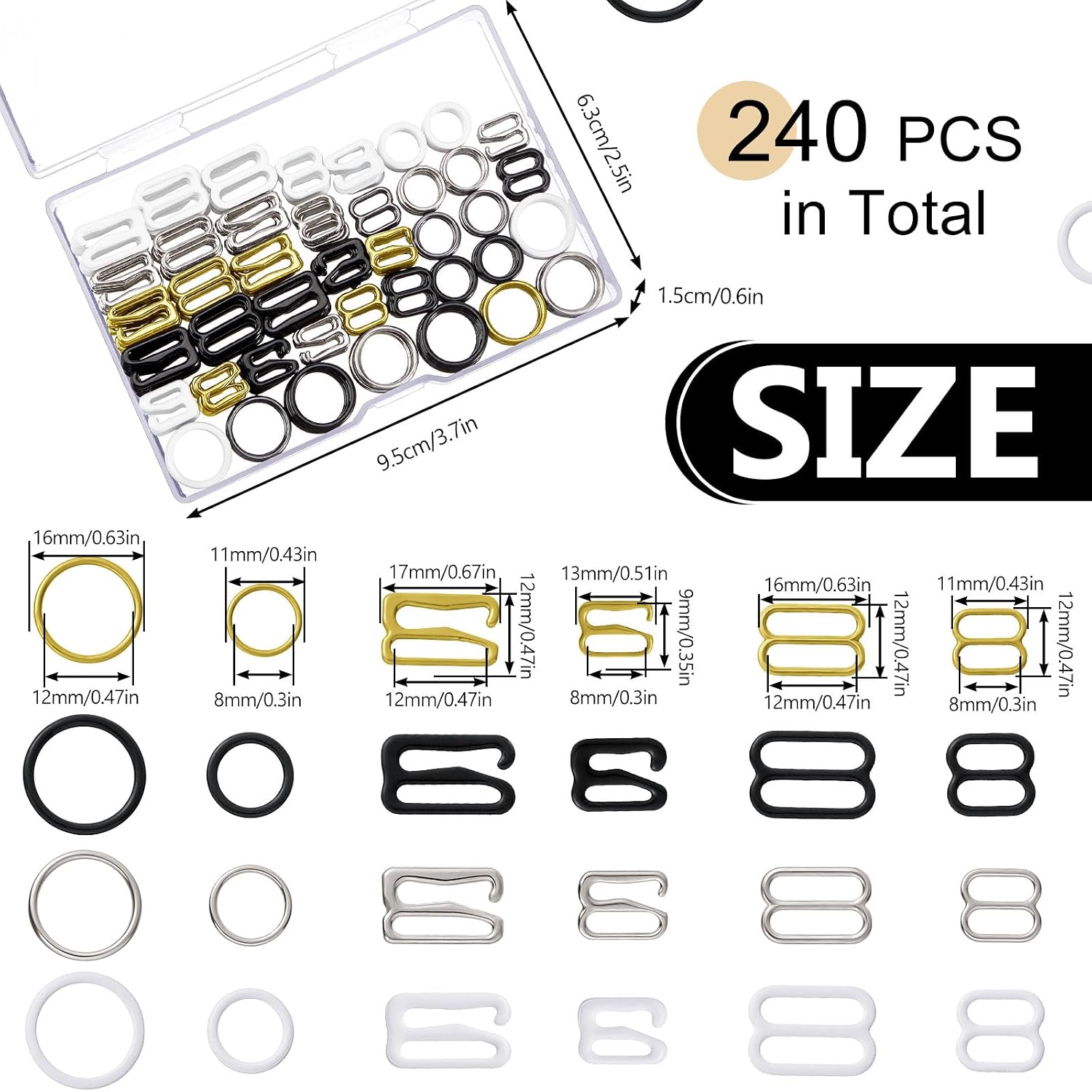 Bra Strap Slider Hooks and Rings Set — image 2